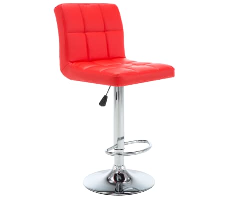 vidaXL Barové stoličky 2 ks červené umělá kůže