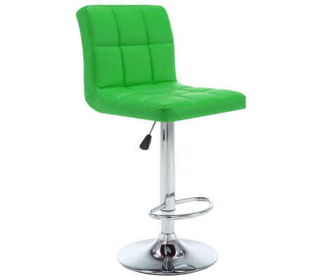 vidaXL Tabourets de bar lot de 2 vert similicuir