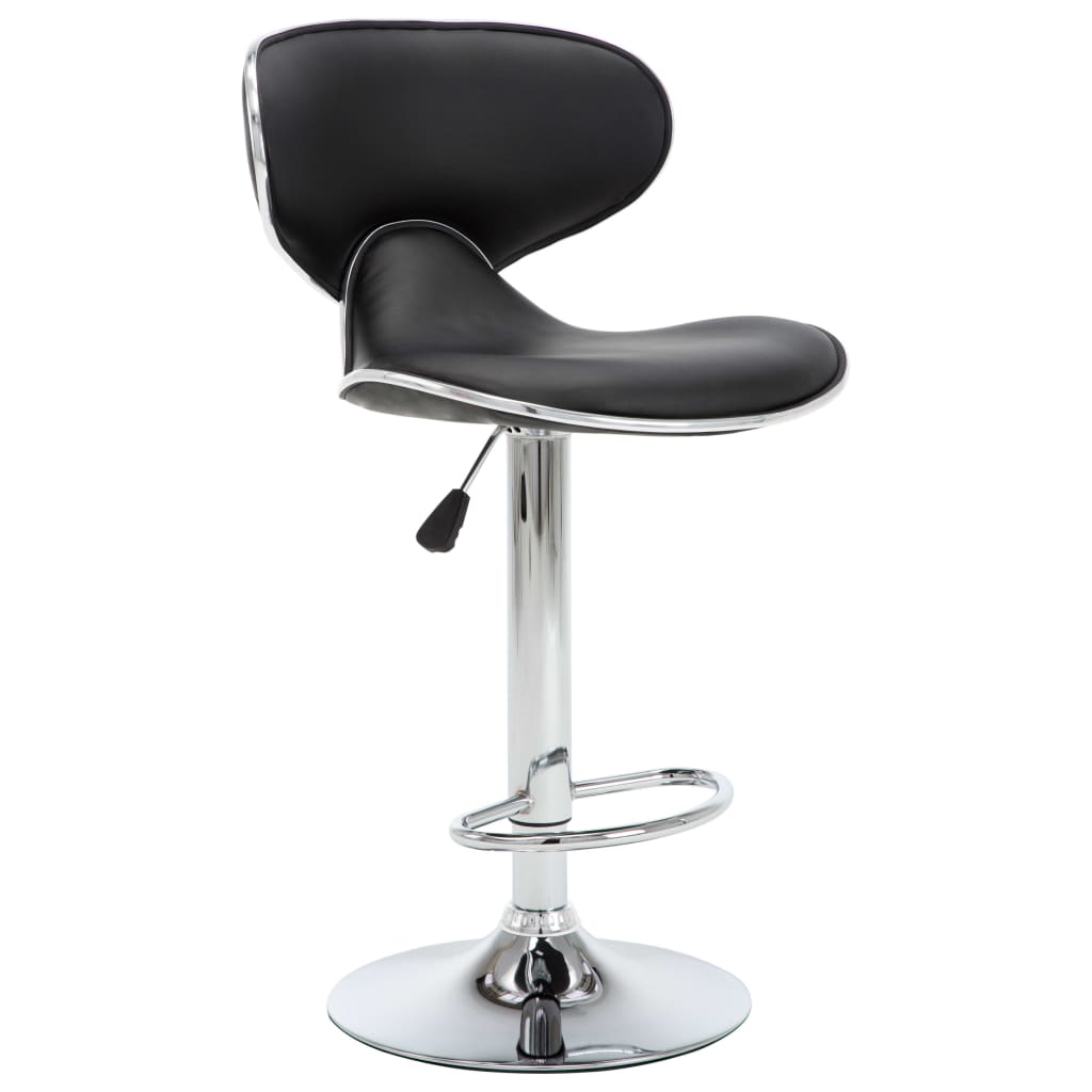 vidaXL Barstoelen 2 st kunstleer zwart afbeelding