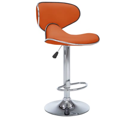 vidaXL Tabourets de bar lot de 2 orange similicuir