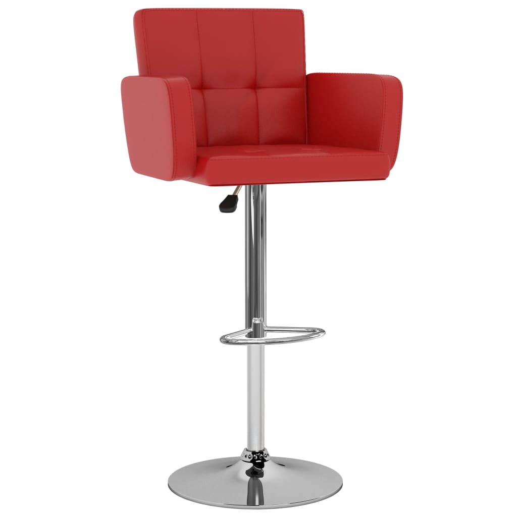 vidaXL Barstoelen 2 st kunstleer rood