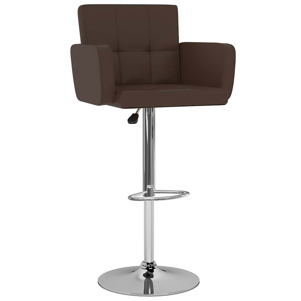 vidaXL Barstoelen 2 st kunstleer bruin afbeelding