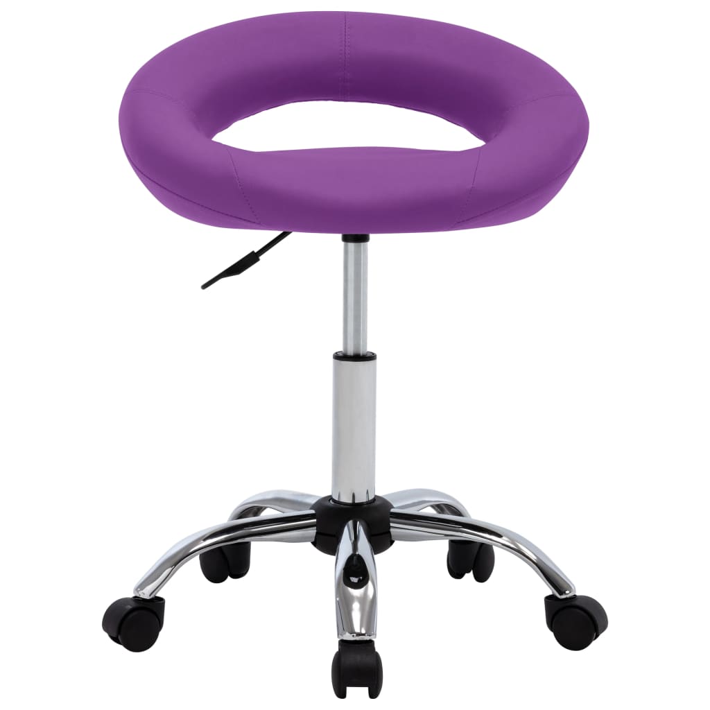 vidaXL grozāms darba krēsls, violeta mākslīgā āda