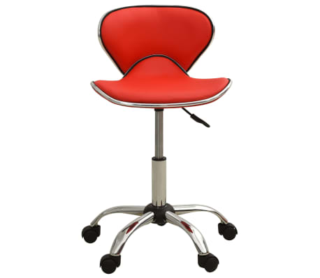 vidaXL Kosmetická stolička červená umělá kůže