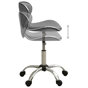 Kosmetická stolička šedá umělá kůže - obrázek 3