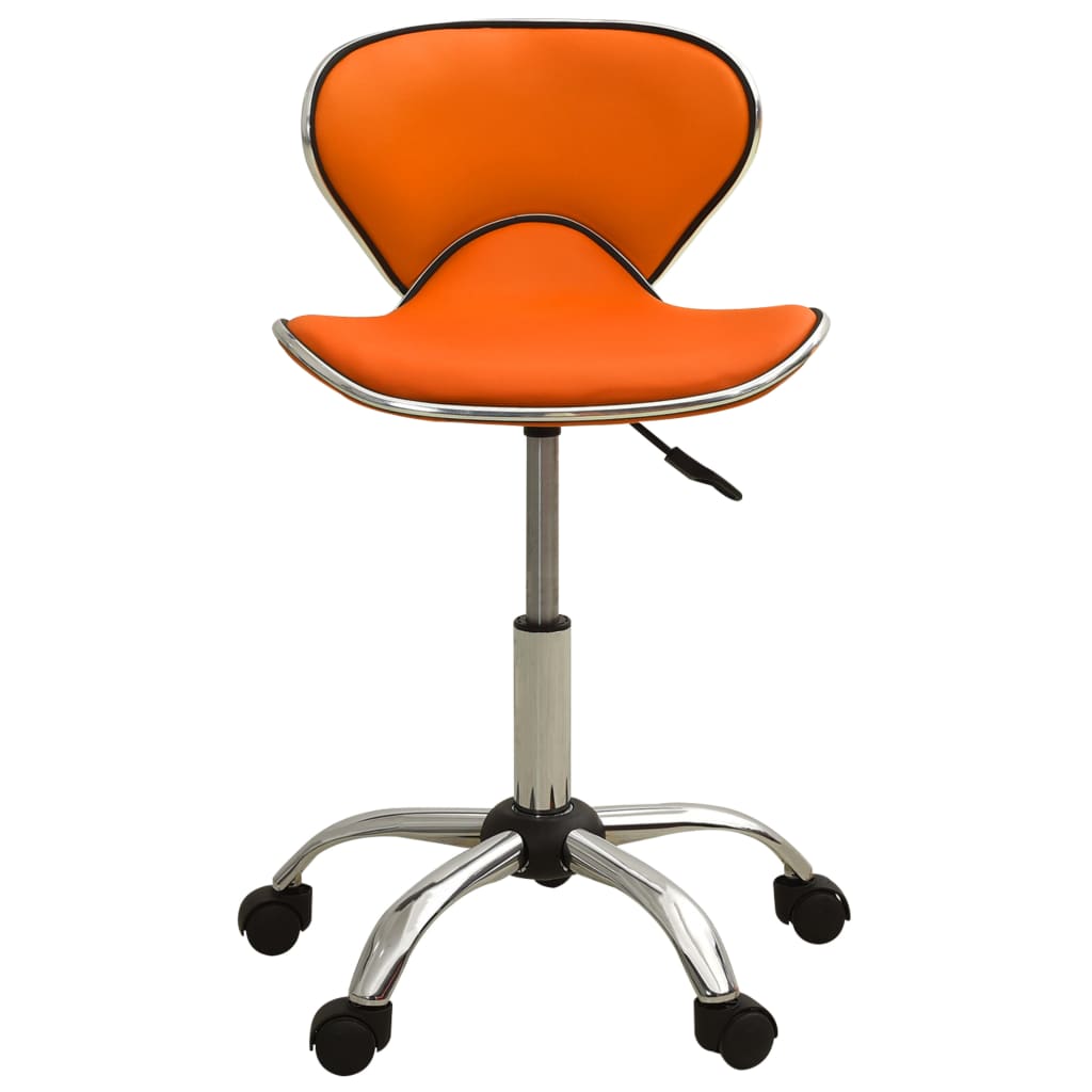 vidaXL Tabouret de salon et spa Orange Similicuir