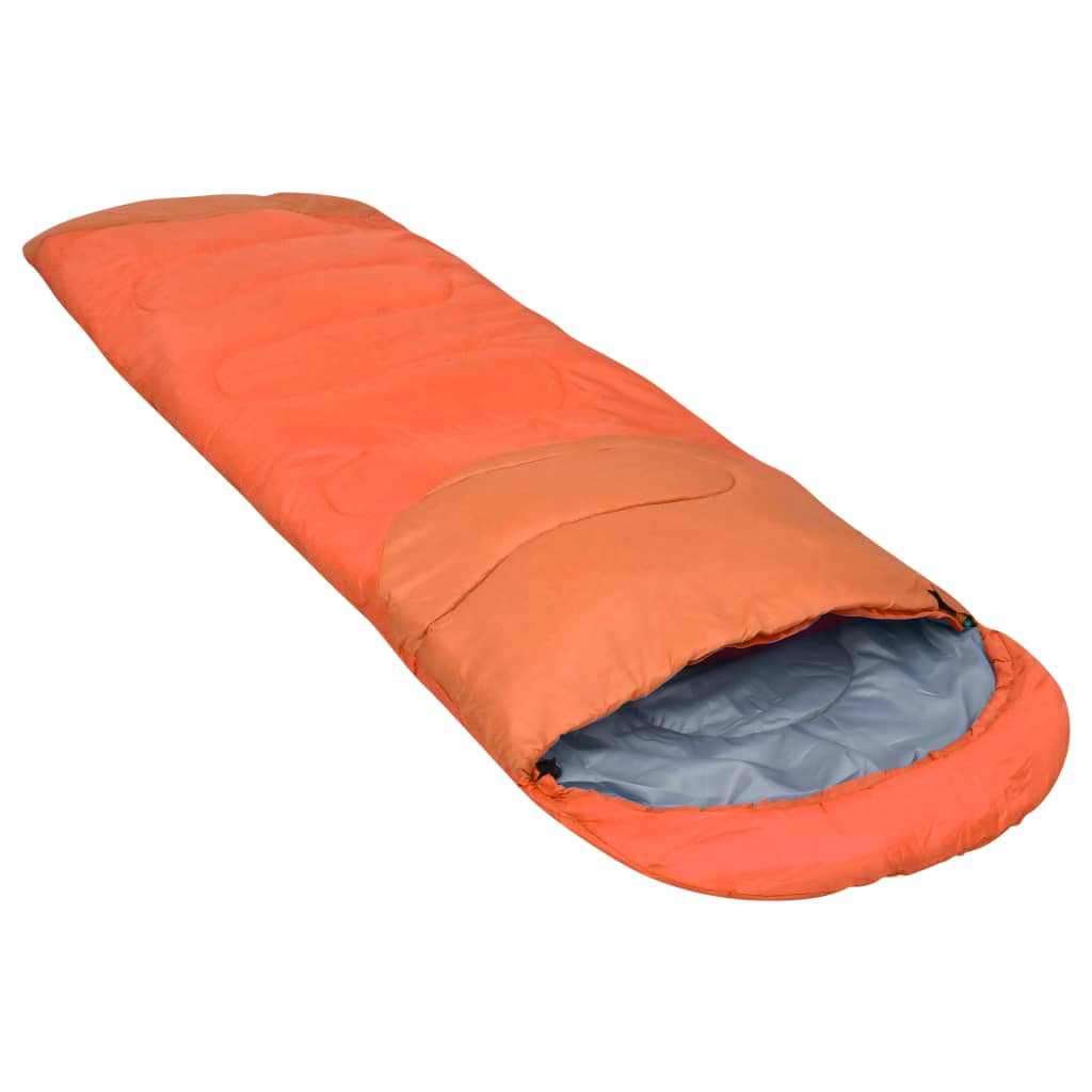 vidaXL Lätt sovsäck orange 15°C 850g