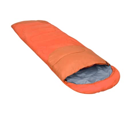 vidaXL Lätt sovsäck orange 15°C 850g
