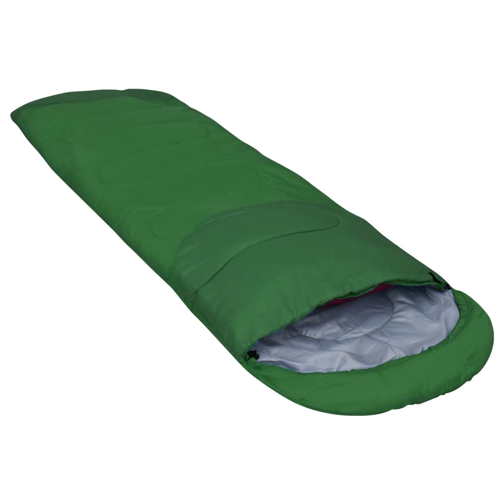 vidaXL Sac de dormit ușor, verde, 850 g, 15 ℃