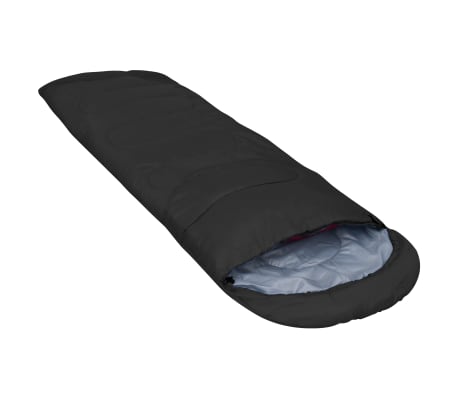 vidaXL Sac de dormit ușor, negru, 15° C, 850 g