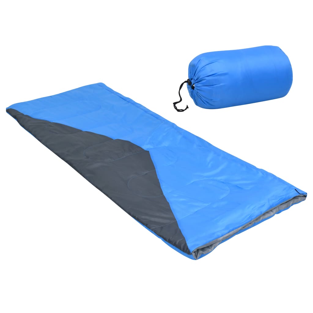 vidaXL Sac de dormit tip plic ușor, albastru, 1100 g, 10°C vidaxl.ro