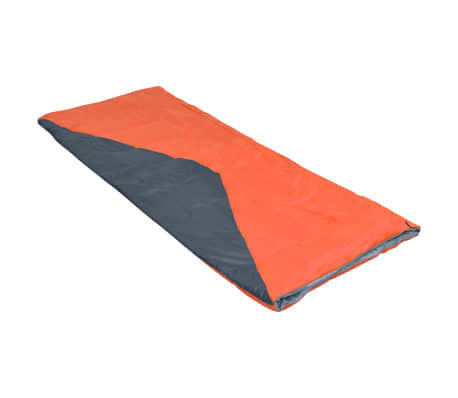 vidaXL Saco-cama de campismo leve tipo envelope 1100g 10 ºC laranja