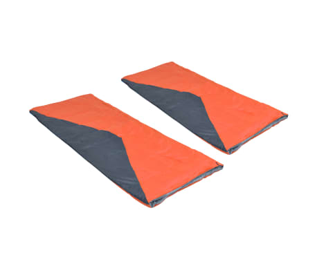 vidaXL Lehké spací pytle ve stylu envelope 2 ks oranžový 1100 g 15 °C