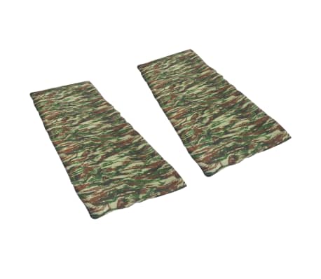 vidaXL Slaapzakken 2 st envelop lichtgewicht 10 ℃ 1100 g camouflage