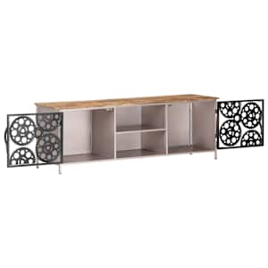 TV stolek 120 x 30 x 40 cm hrubé mangovníkové dřevo - obrázek 3