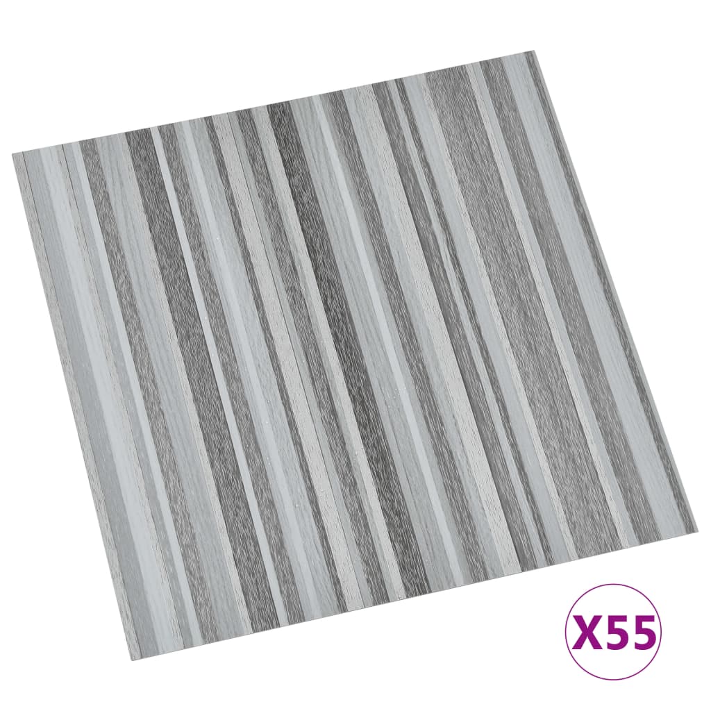 vidaXL Samolepicí podlahové desky 55 ks PVC 5,11 m² světle šedé