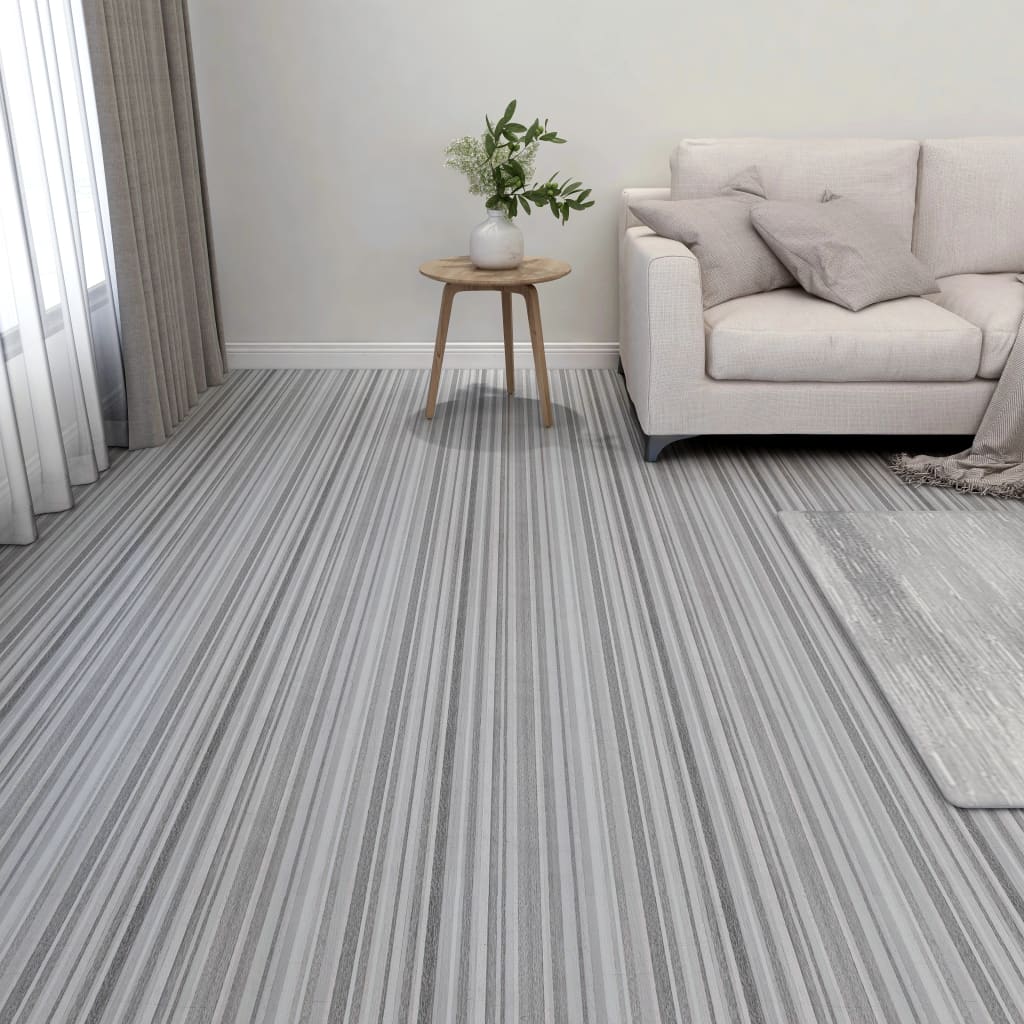 vidaXL Plăci pardoseală autoadezive 55 buc. gri deschis PVC 5,11 m²