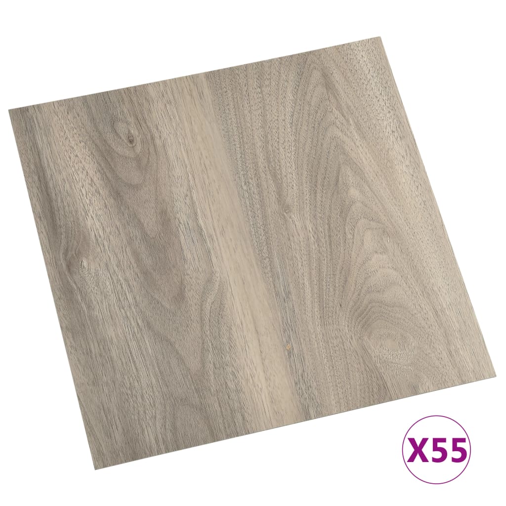 vidaXL Samolepilne talne plošče 55 kosov PVC 5,11 m² taupe