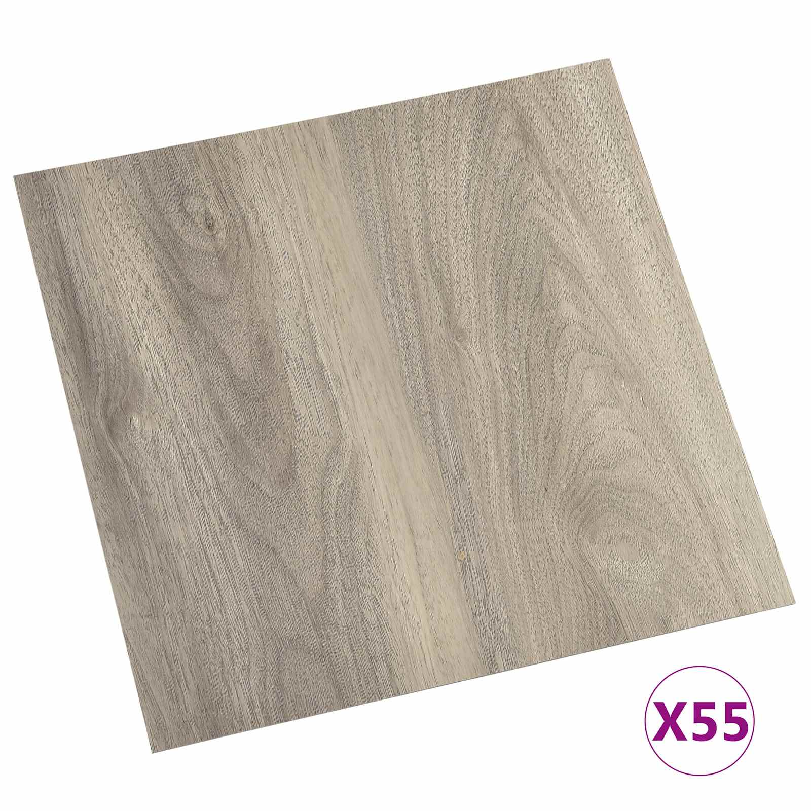 Thumbnail - vidaXL Bodenplatten 55 pcs Taupe 5,11 m² PVC