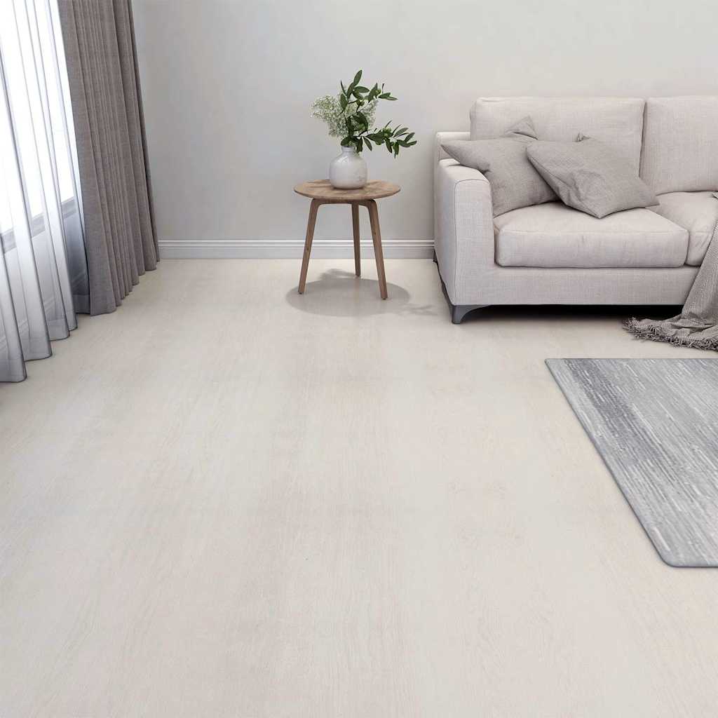vidaXL Itsekiinnittyvä lattialankku 55 kpl PVC 5,11 m² beige