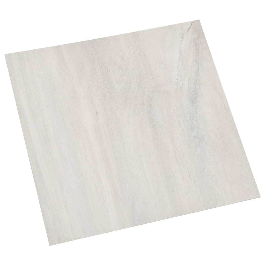 vidaXL Plăci de pardoseală autoadezive, 55 buc., crem, 5,11 m² PVC