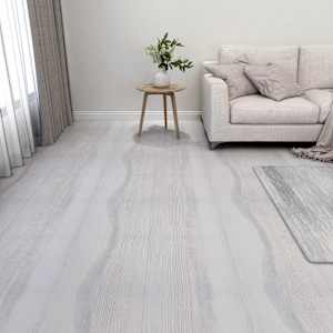 Podlahová prkna 5,11 m² 55 pcs PVC Bílá a světlá šedá - obrázek 1