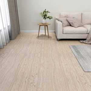 Podlahová prkna 5,11 m² 55 pcs PVC Bílá a dřevěná barva - obrázek 1