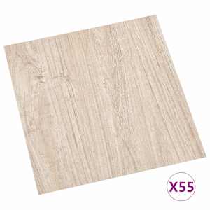 Podlahová prkna 5,11 m² 55 pcs PVC Bílá a dřevěná barva - obrázek 3