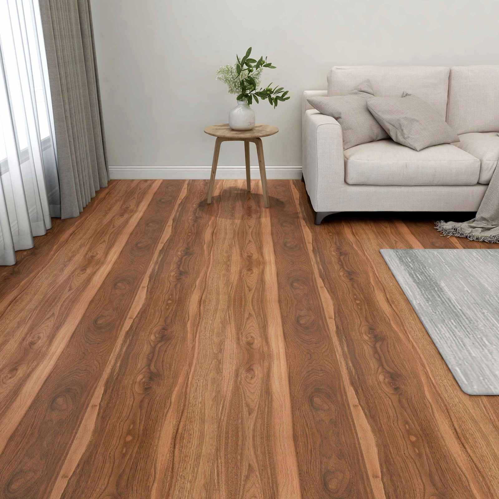 Podlahová prkna 5,11 m² 55 pcs PVC Tmavé dřevo