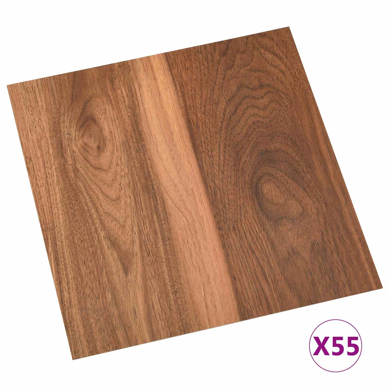 Podlahová prkna 5,11 m² 55 pcs PVC Tmavé dřevo - obrázek 3