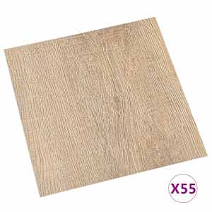 Podlahová prkna 5,11 m² 55 pcs PVC Světle šedá, Tmavě hnědá - obrázek 3