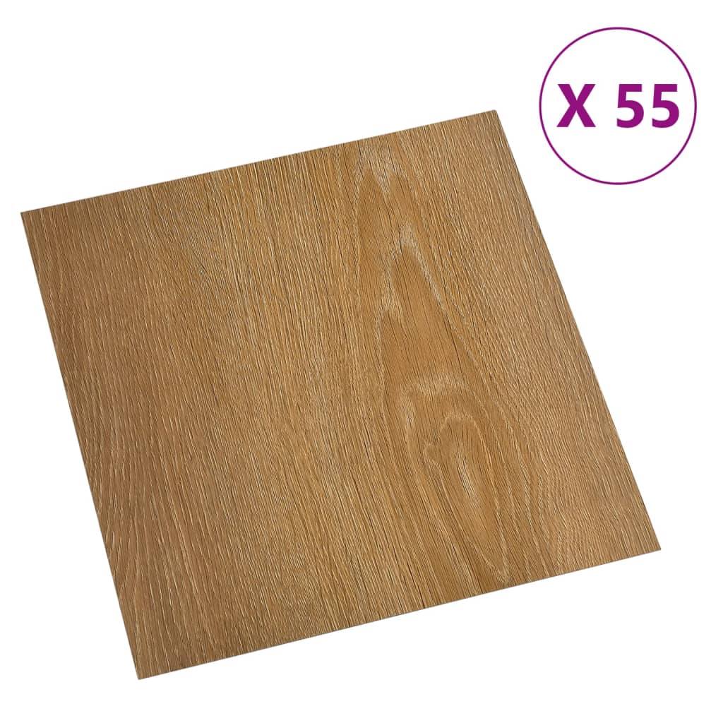 vidaXL Vloerplanken zelfklevend 55 st 5,11 m² PVC bruin