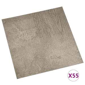 Podlahová prkna 5,11 m² 55 pcs PVC Tmavě hnědá a šedá - obrázek 3