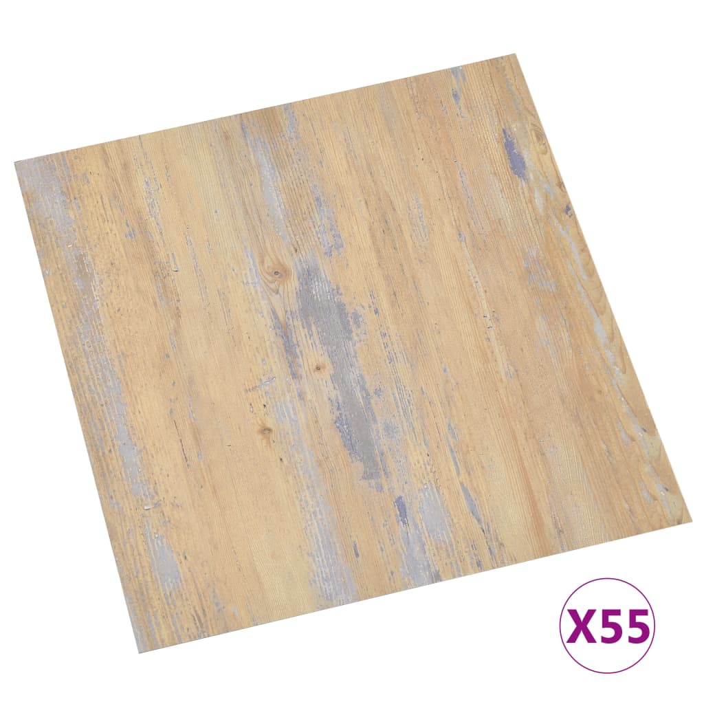 Thumbnail - vidaXL PVC-Fliesen Selbstklebend 55 Stk. 5,11 m² Braun