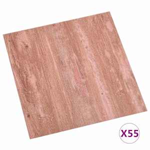 Podlahová prkna 55 pcs Červená 5,11 m² PVC - obrázek 3