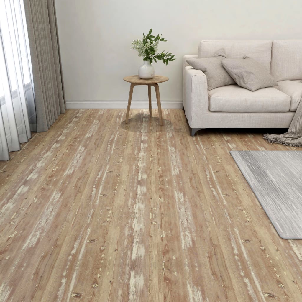  Self-adhesive PVC Flooring Planks Laminate Floor Tile Carpet 55 pcs vidaXL