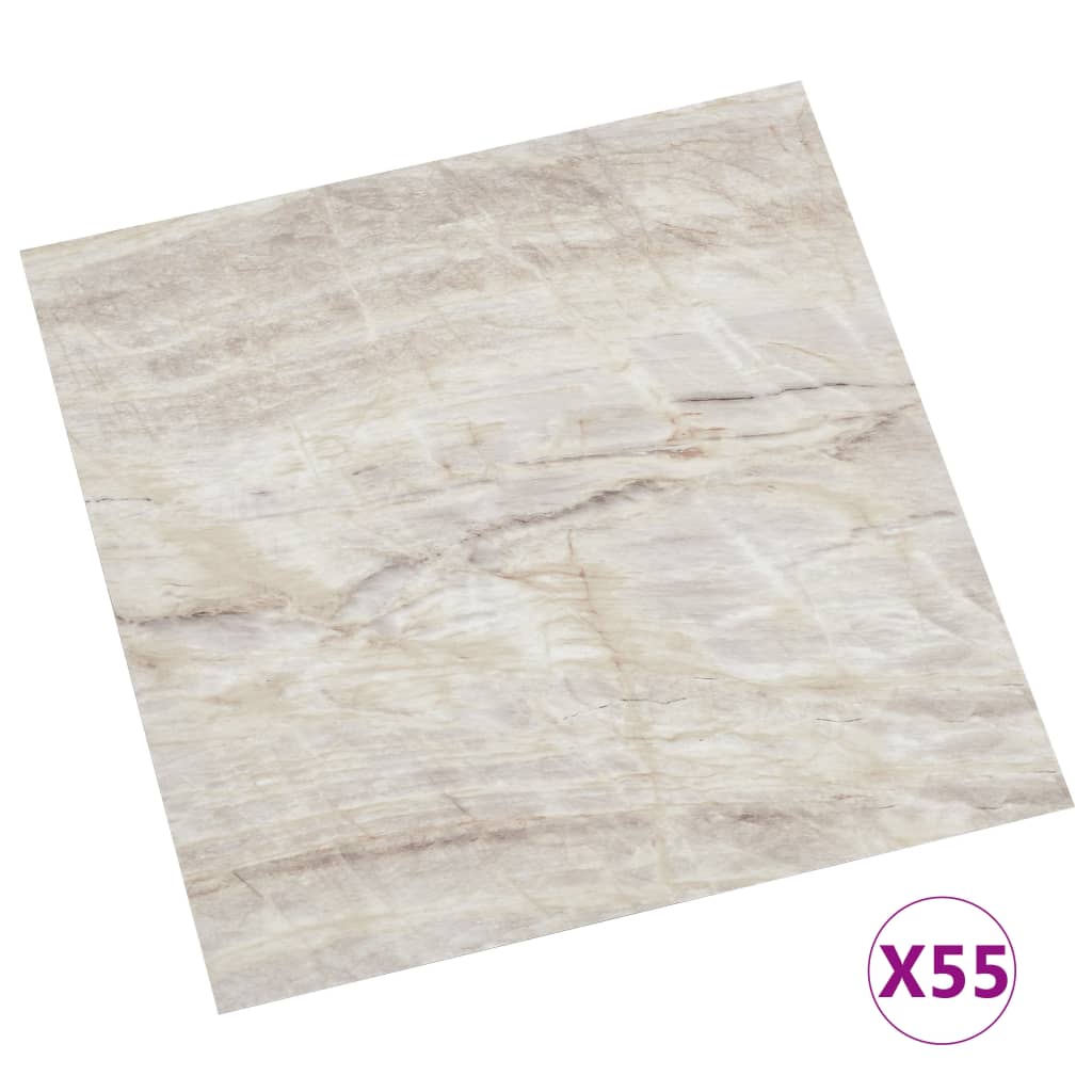 Thumbnail - vidaXL PVC-Fliesen Selbstklebend 55 Stk. 5,11 m² Beige