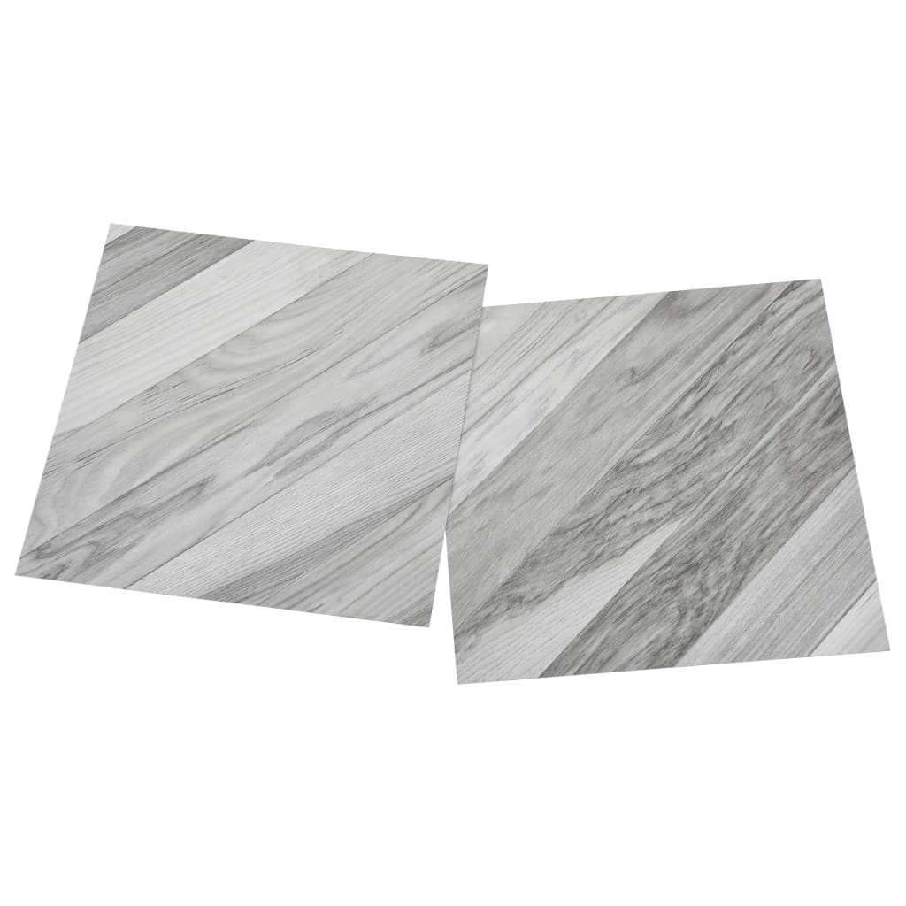 vidaXL Vloerplanken zelfklevend 55 st 5,11 m² PVC gestreept grijs afbeelding