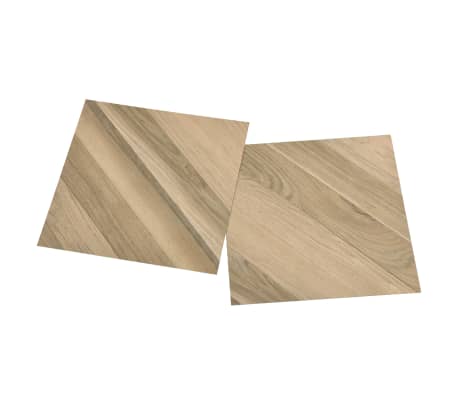 vidaXL Planches de plancher autoadhésives 55pcs PVC 5,11m² Marron rayé