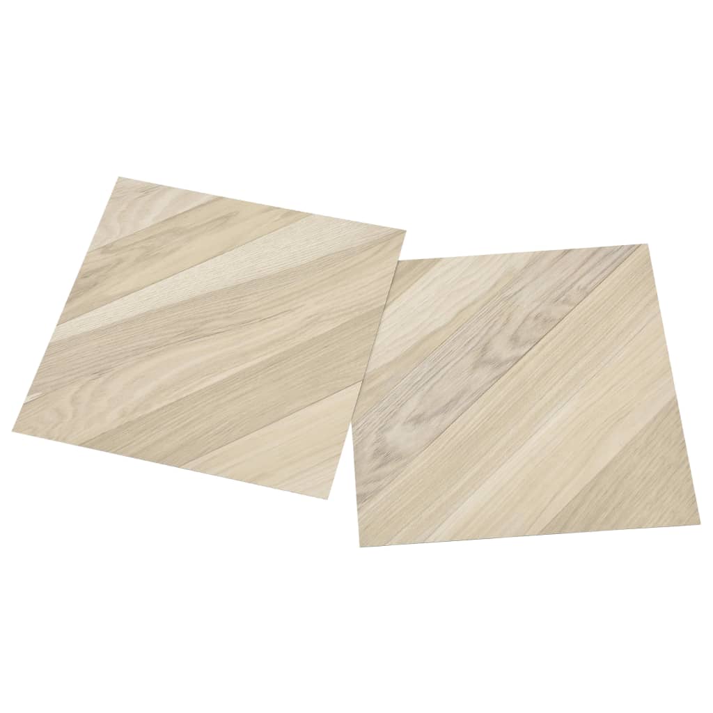 vidaXL Vloerplanken zelfklevend 55 st 5,11 m² PVC gestreept beige afbeelding