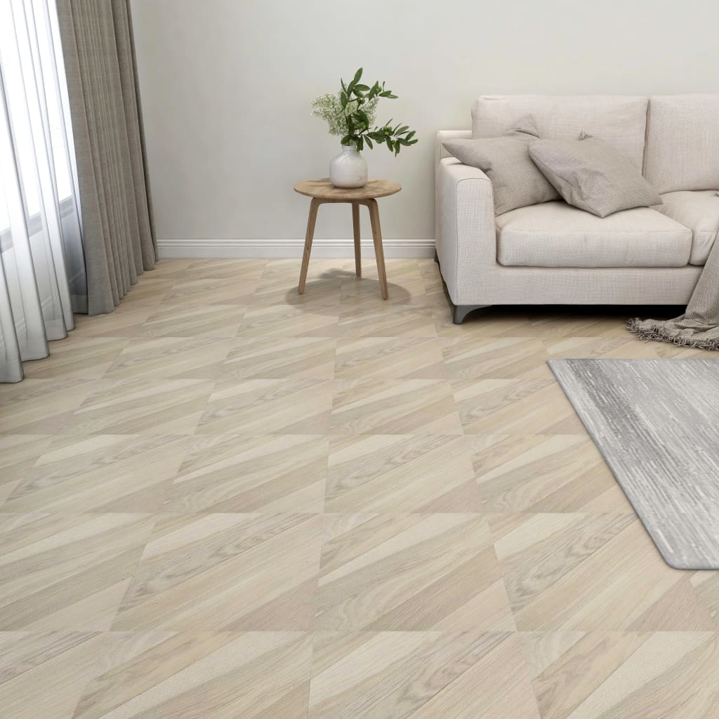 Listoni Pavimenti Autoadesivi 55 pz in PVC 5,11 m² Beige Rigati