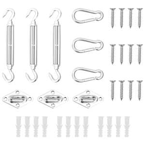 9-delni komplet pripomočkov za senčno jadro nerjaveče jeklo