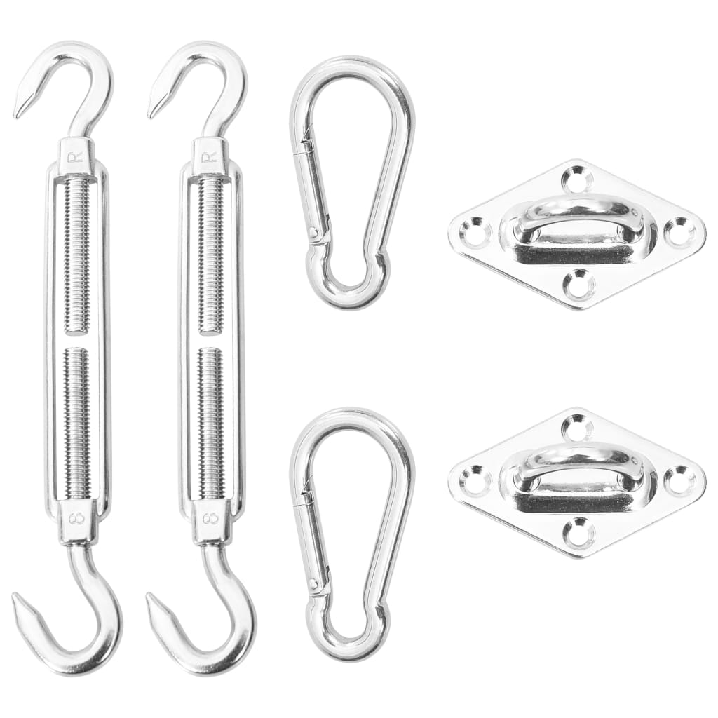 vidaXL Kit accesorii de montaj parasolar, 6 piese, oțel inoxidabil vidaXL