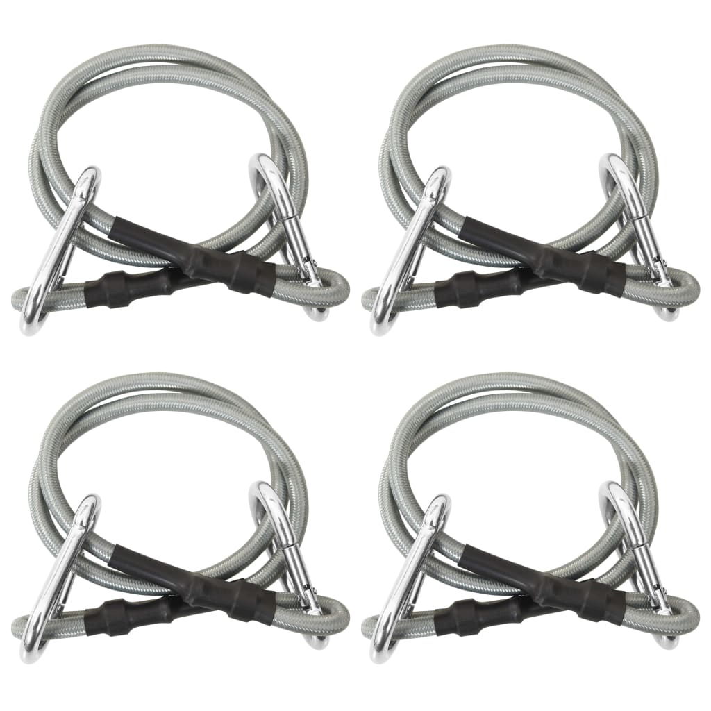 310252  ROPES WITH CARABINER 4 PCS RUBBER V-310252