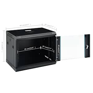 Nástěnná síťová rozvodná skříň 9U 19" IP20 600 x 450 x 510 mm - obrázek 9