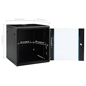 Nástěnná síťová rozvodná skříň 12U 19" IP20 600 x 600 x 640 mm - obrázek 9