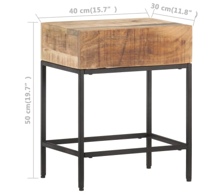 VidaXL Mesas De Centro Marrón 80 X 50 X 40 Cm Madera Maciza De Mango | Leroy Merlin