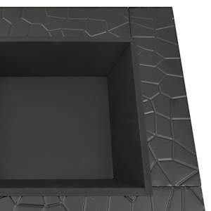 Zahradní přenosné ohniště s pohrabáčem 81x81x47 cm XXL ocel - obrázek 5