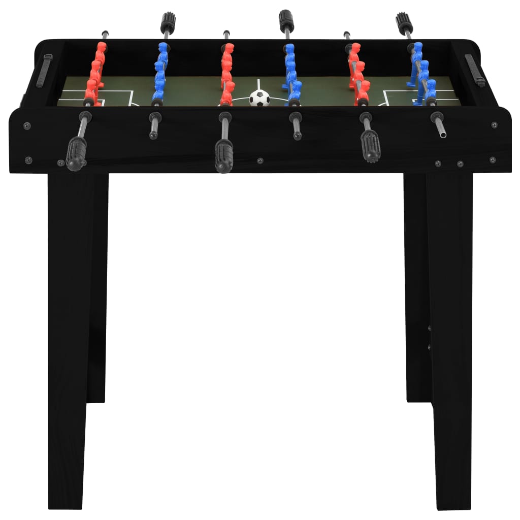vidaXL Mažas stalo futbolo stalas, juodos spalvos, 69x37x62cm