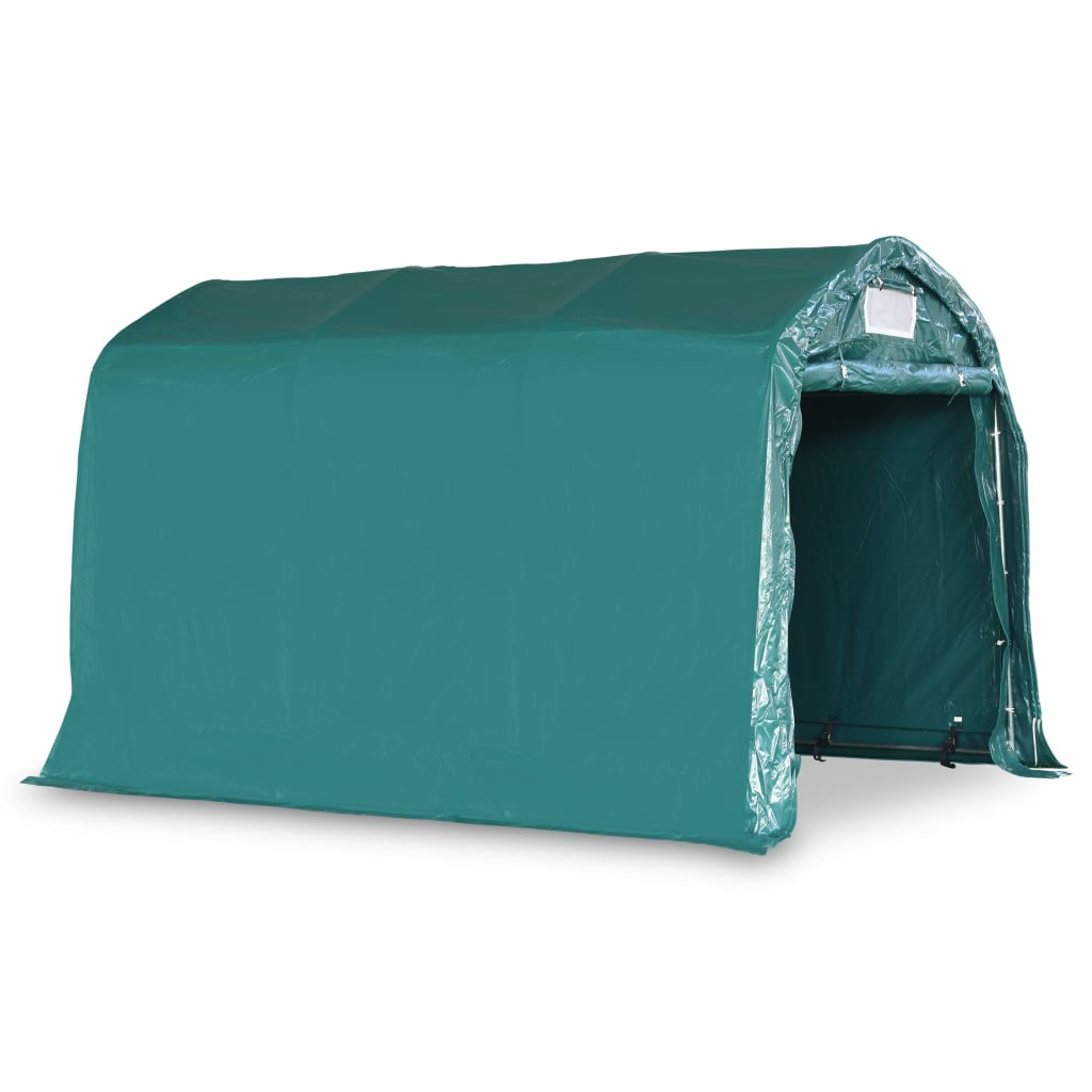 vidaXL Cort de garaj, verde, 2,4 x 3,6 m, PVC